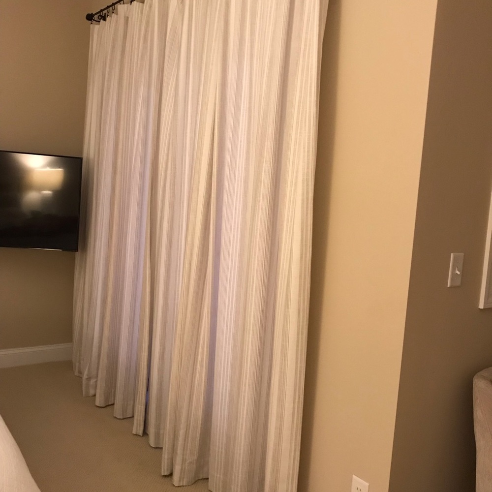 Pottery Barn Hawthorn Striped Cotton Curtains